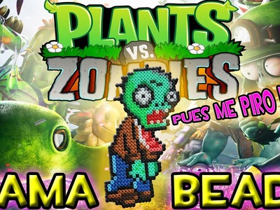 Como hacer el ZOMBI de Plantas contra Zombis | Hama Beads - Perler Bear