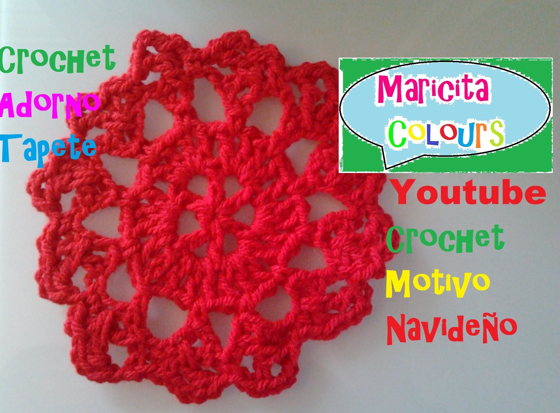 Crochet  Adorno, Tapete, Mantel  "Pilar" (Parte 1) por Maricita Colours