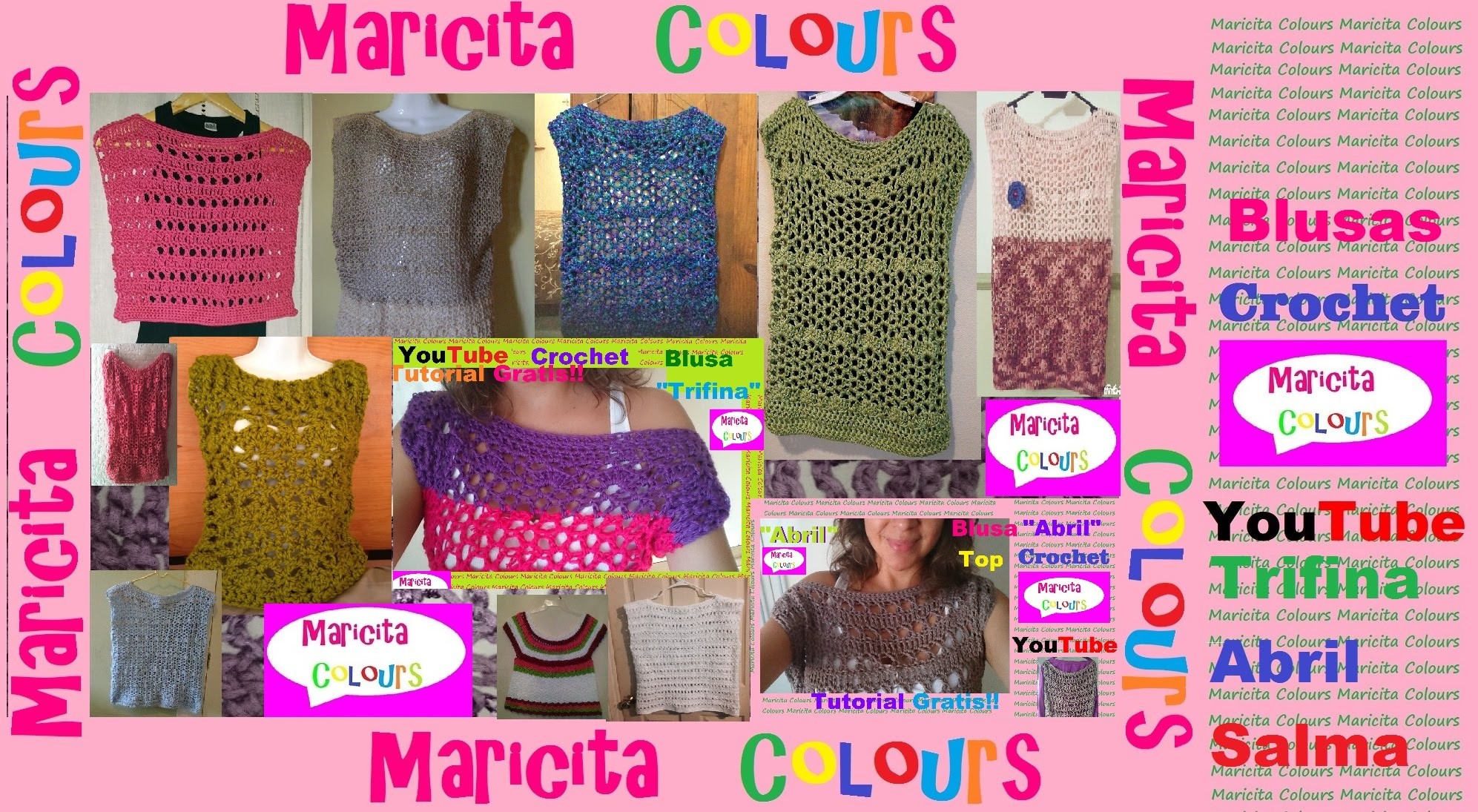 Crochet Blusas Trifina y Abril de Maricita Colours Tejidas por Ustedes!!