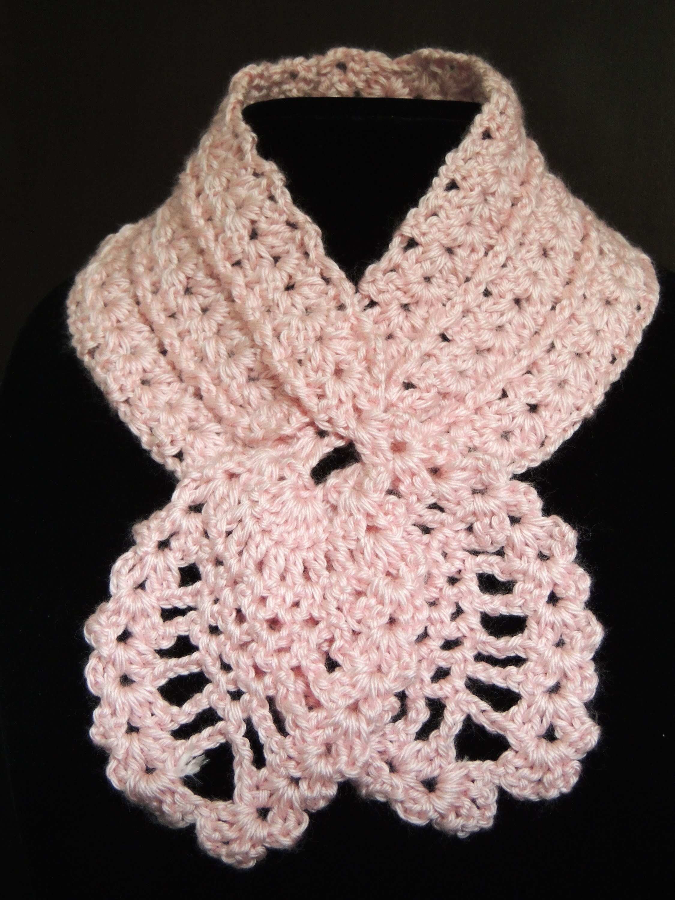 Crochet : Bufanda de Piñas.  Parte 2 de 2