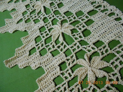 Crochet orilla de picos con flor 4 de 4