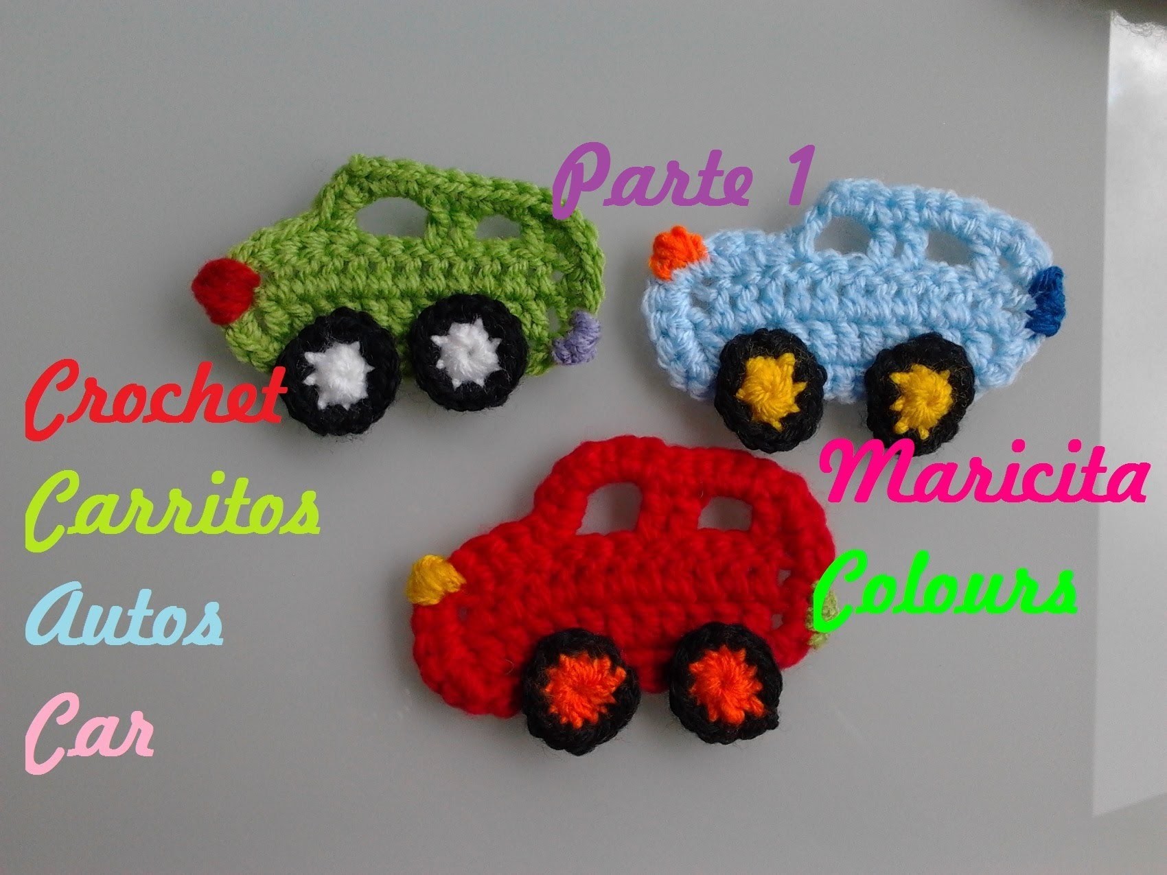 Crochet Tutorial Carrito.Coche "Toñito" (Parte 1) por Maricita Colours