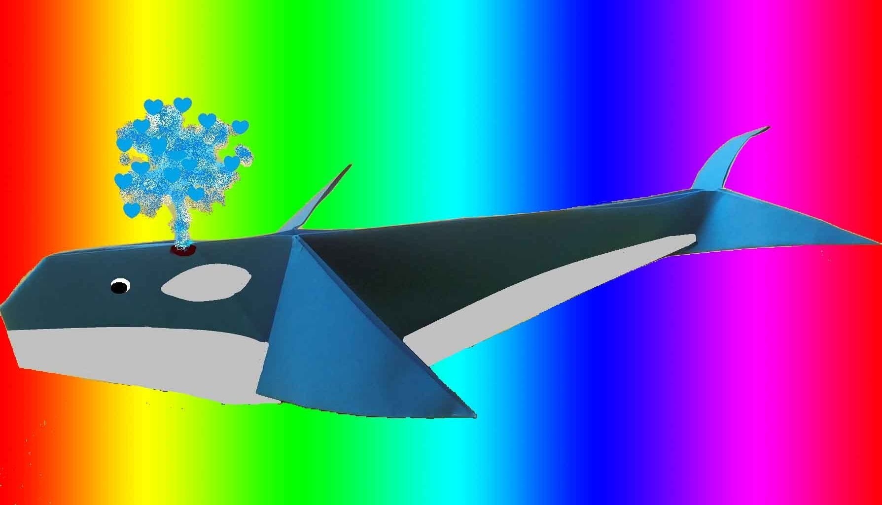 CURSO DE PAPIROFLEXIA gratis 9 Ballena de papel, Tutorial origami whale DIY