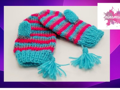 DIY. Como tejer manoplas.How to knit mittens.