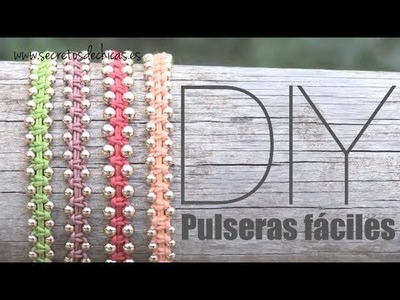 DIY: Pulseras con nudos planos y bolas