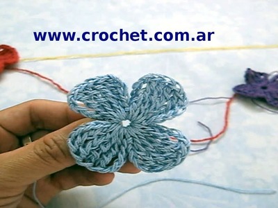 Flor Nº 21 en tejido crochet tutorial paso a paso.