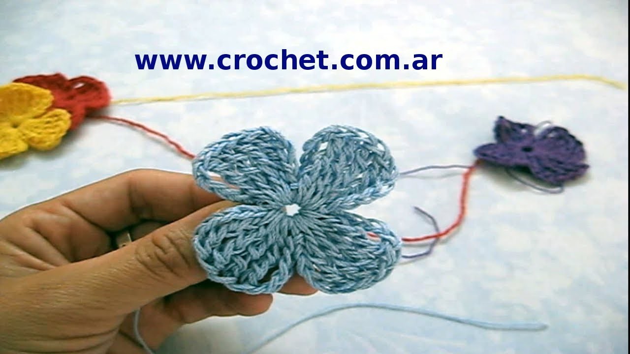 Flor Nº 21 en tejido crochet tutorial paso a paso.