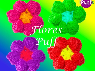 Flores Puff Crochet Paso a paso