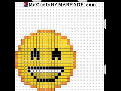 Hama beads emoticono Muy feliz