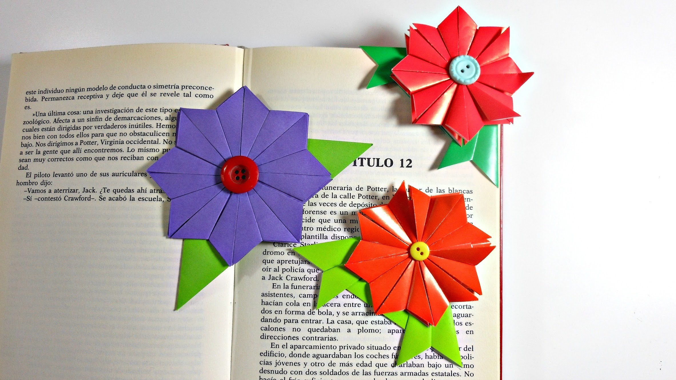 Marcapáginas de origami modular | Flor de origami modular | Origami Bookmark | Mundo@Party
