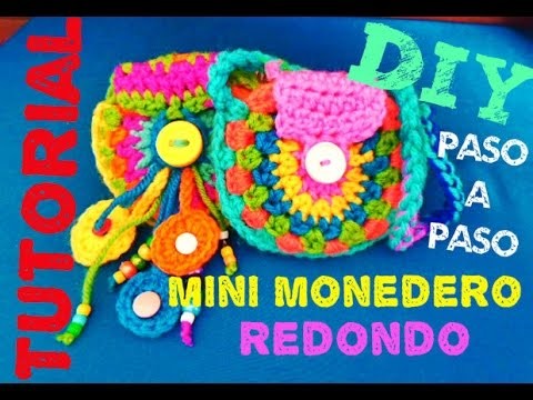 Mini Monedero REDONDO!!! DIY Crochet MUY FACIL!!!!