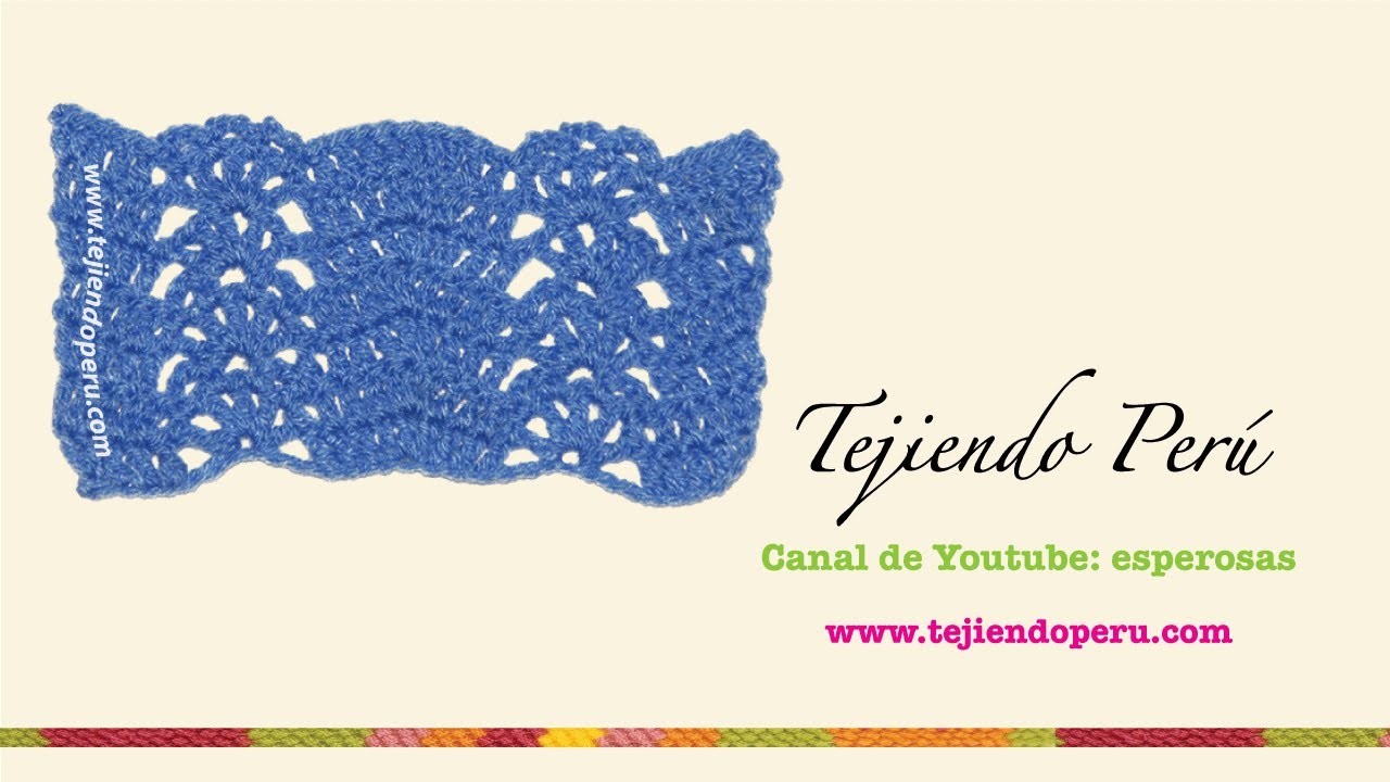 Punto fantasía tejido a crochet ondas con abanico (y cobija)!
