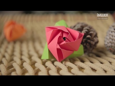 Rosa de origami | Cómo hacer una rosa de origami | @iMujerHogar