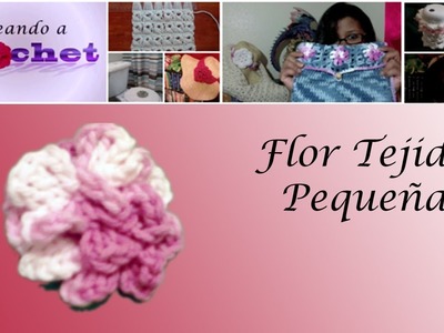 Rosa tejida pequeña -Tutorial de tejido crochet