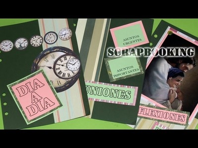 Scrapbooking: Portada de Agenda - DIY - Scrapbooking: Diary Cover