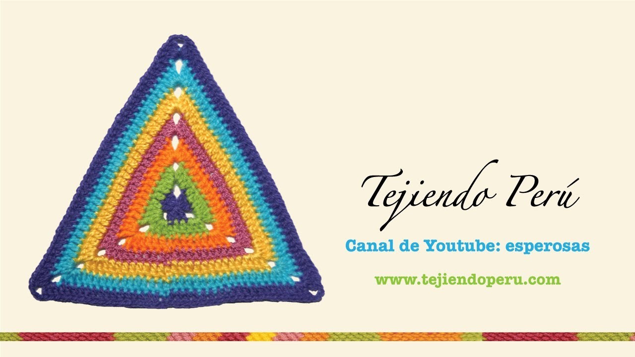 Tejido triangular en crochet