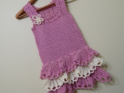 Vestido para niña Crochet parte 1 de 3