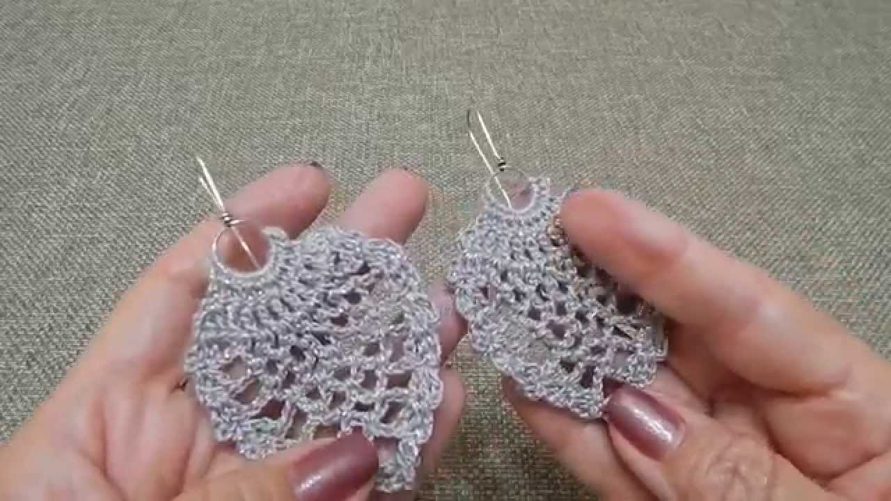 Aretes con Piñas Crochet