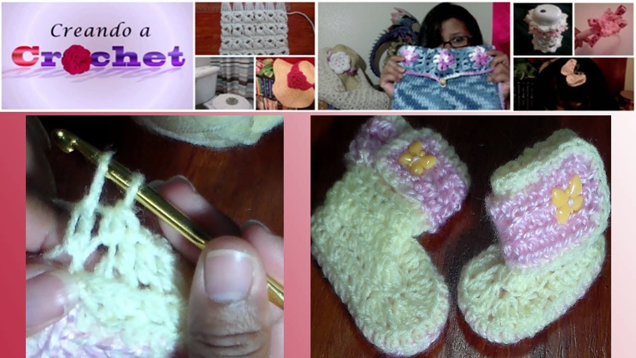 Botines para bebé reversibles tejidos en Crochet
