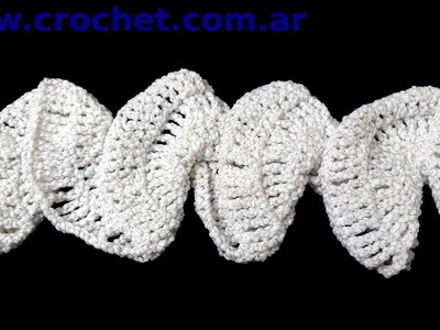Bufanda Espiral en tejido crochet tutorial paso a paso.