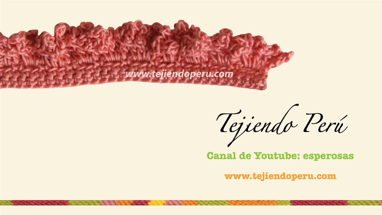 Cenefa para aplicar en crochet # 6 tejida a crochet