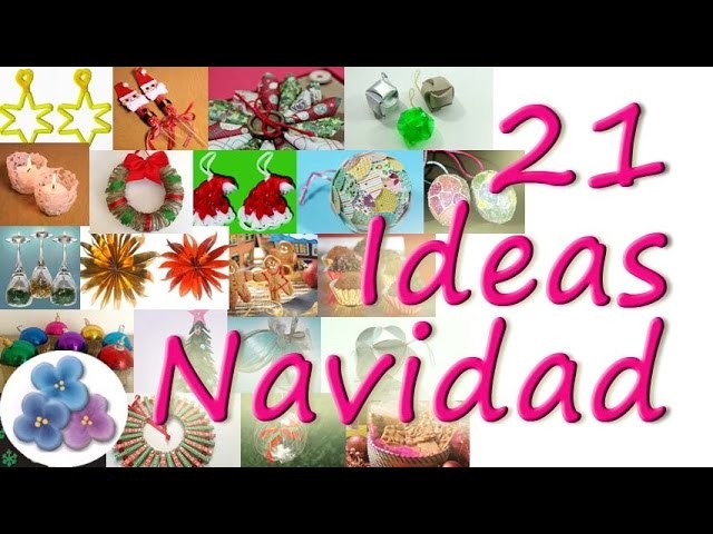 Como Hacer 21 Ideas para Navidad MUY FACIL Tutorial DIY español Pintura Facil