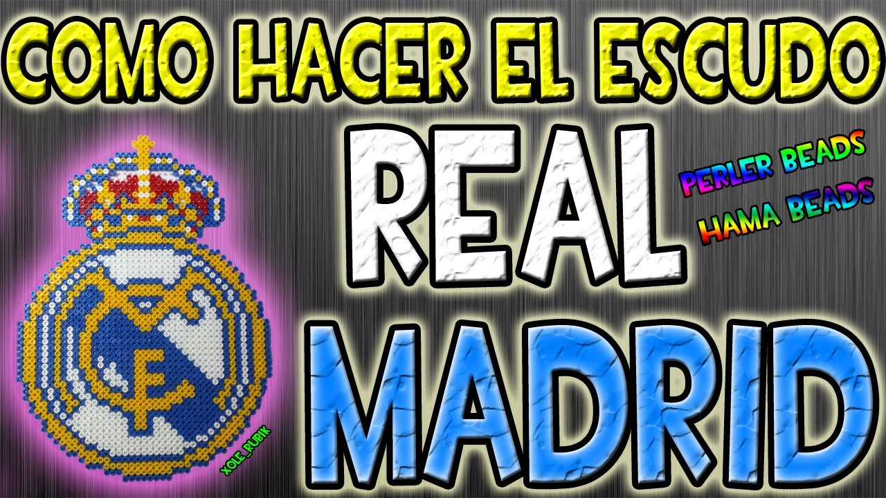 Como hacer el escudo del Real Madrid   Hama Beads   Perler Beads