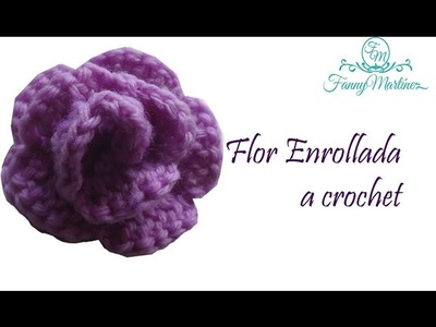 *Como hacer Flor fácil enrollada al crochet*