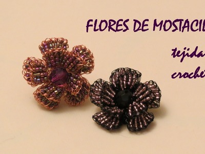 Cómo hacer una flor de mostacillas tejida a crochet (Flower)