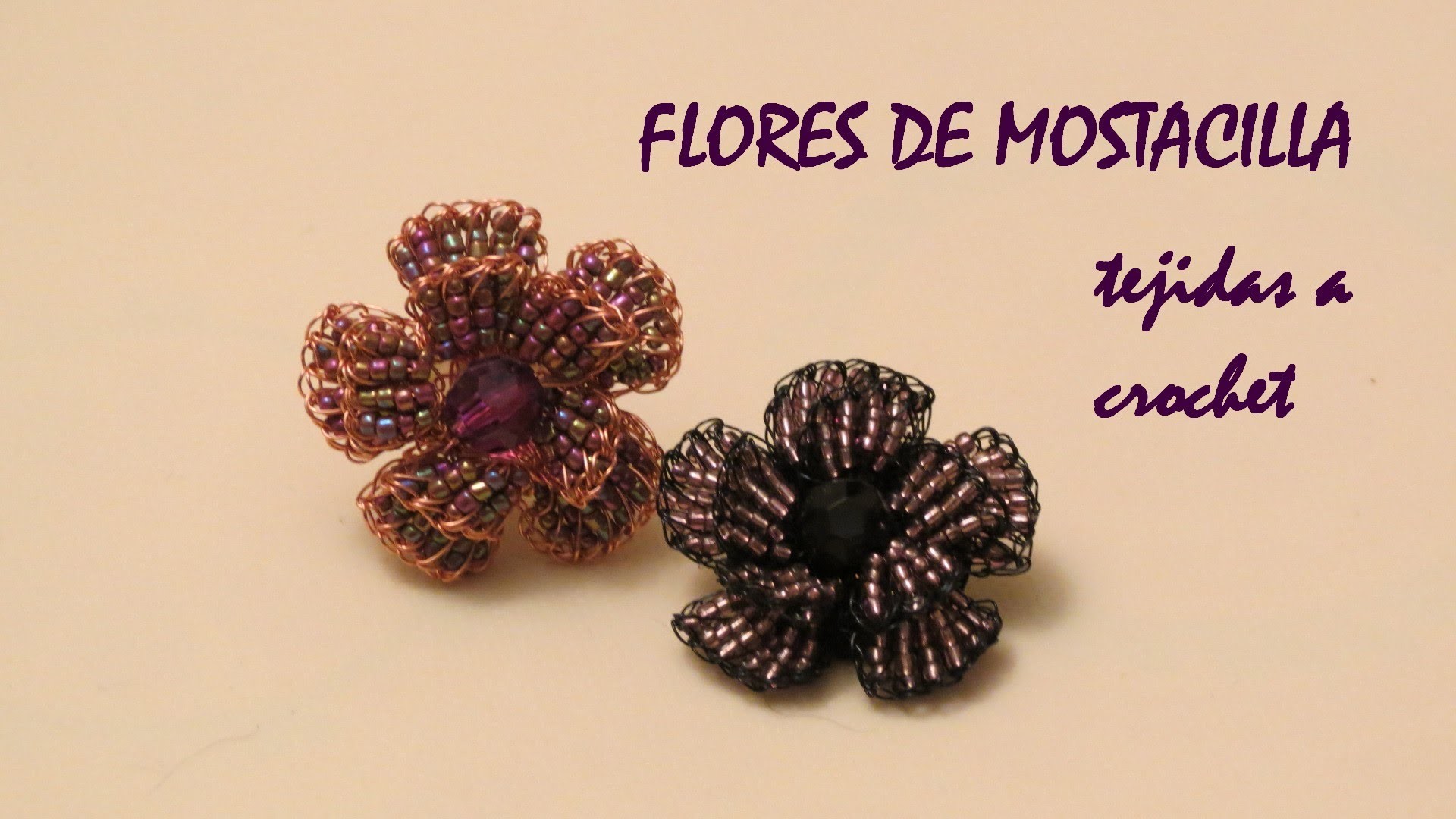 Cómo hacer una flor de mostacillas tejida a crochet (Flower)