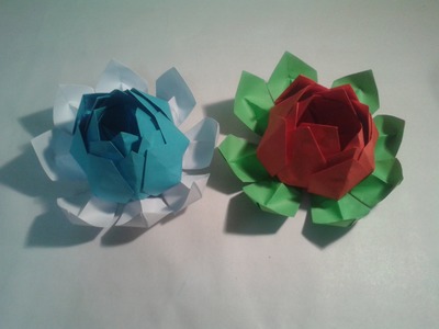 Como hacer una flor de loto (origami)