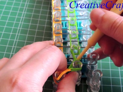 Como hacer una pulsera de gomitas Origami. Rainbow Loom Origami Bracelet.