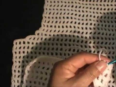Cómo tejer un chaleco con puntada de casitas o punto red a crochet. 2a. parte.