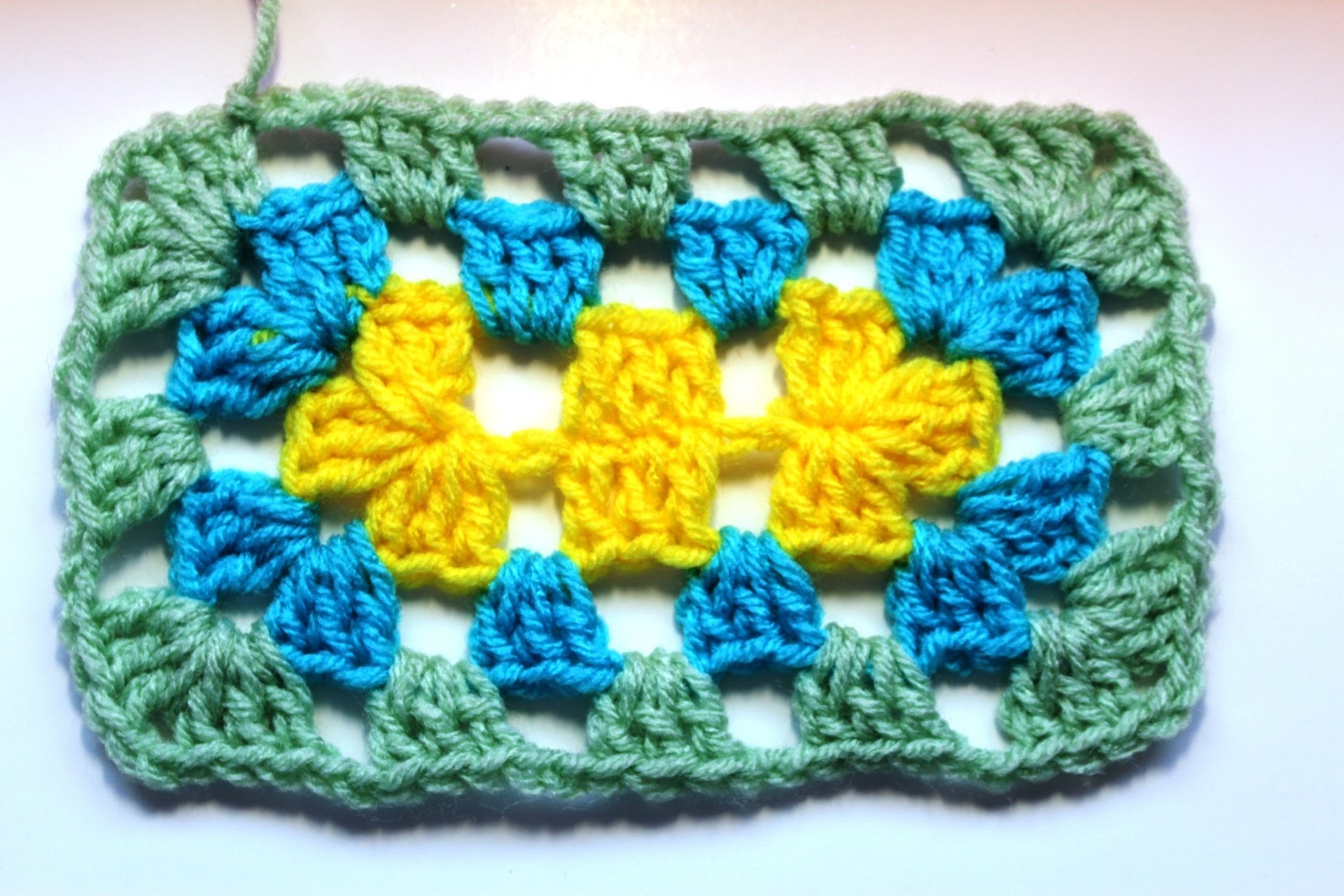 Como tejer un rectangulo en #crochet - punto Granny