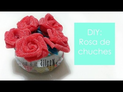 Con a de aileoN: Rosa con dulces. Sweet DIY rose