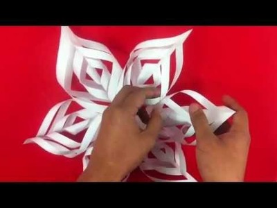 Copo de nieve de papel - Manualidades de origami