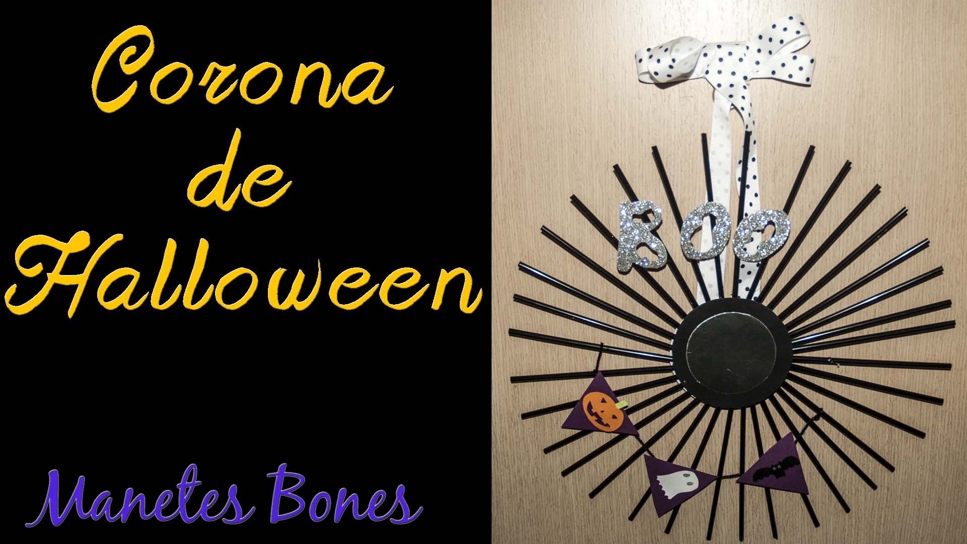 Corona de Halloween para puertas | Tutorial DIY