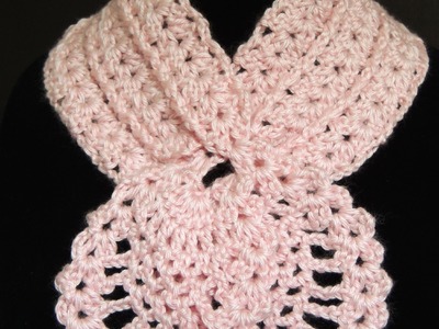 Crochet : Bufanda de Piñas.  Parte 1 de 2