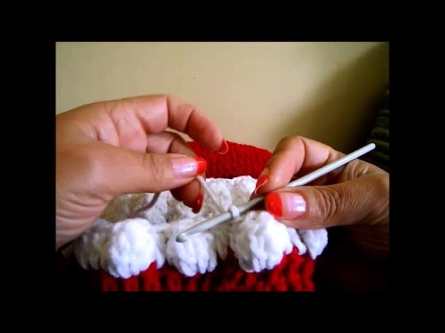 Crochet Cocoon con el diseño del rojo