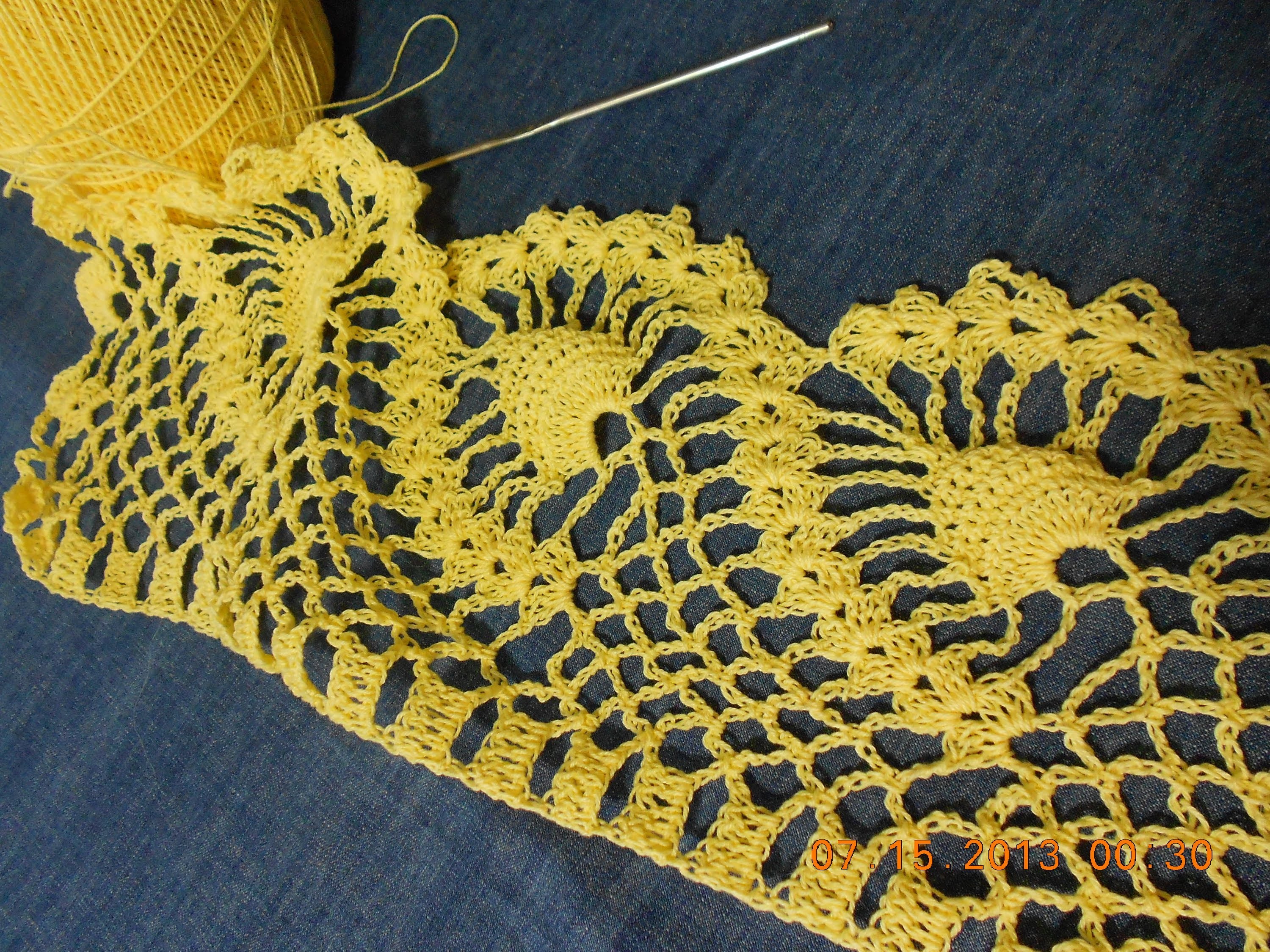 Crochet Orilla  de piñas parte 2 de 2
