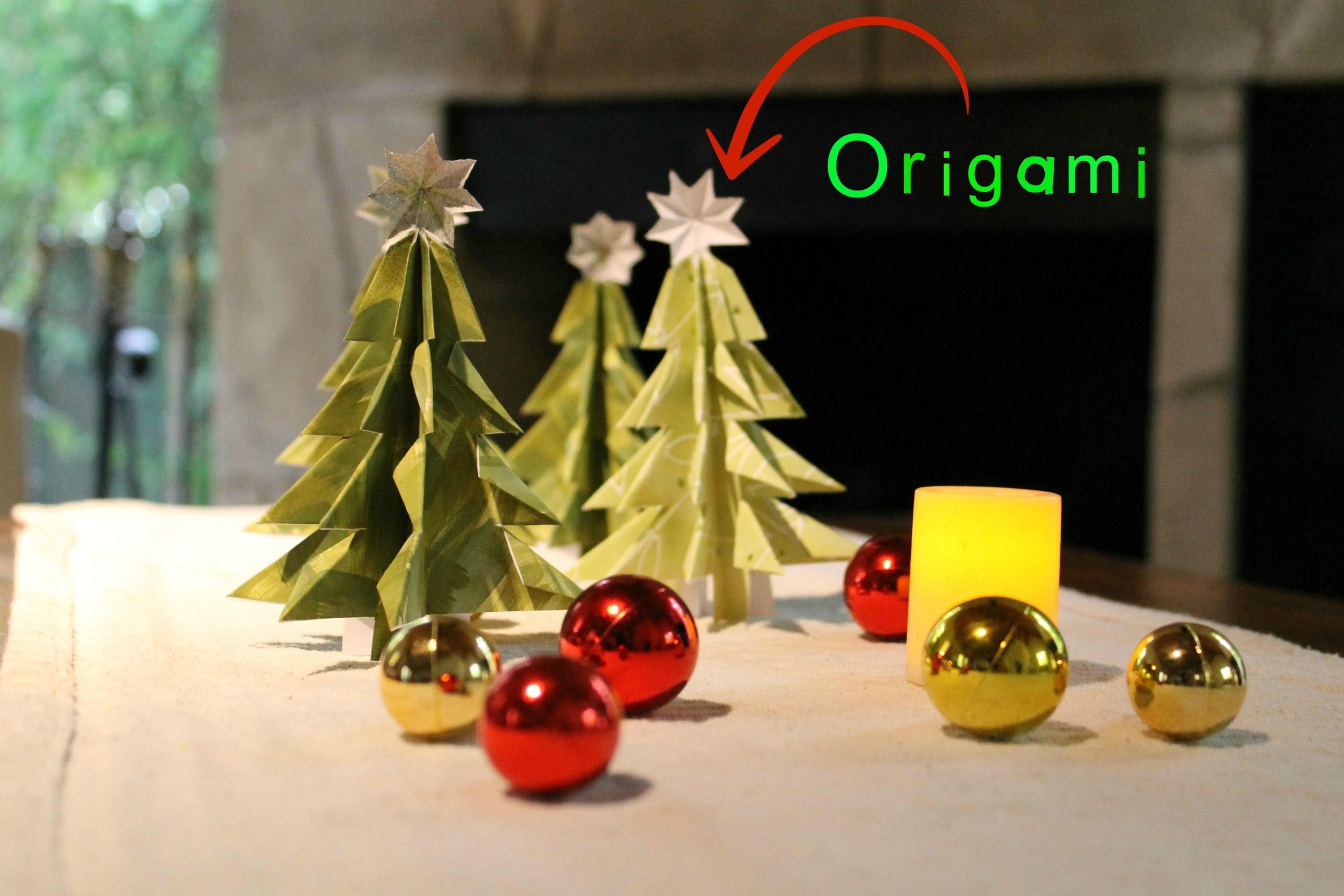 Día de Amigas - Como hacer un árbol navideño en papel - Técnica Origami