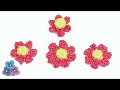 DIY Como Hacer Flores de Crochet Margaritas *How to Crochet a Flower* Flores Amigurumi Pintura Facil