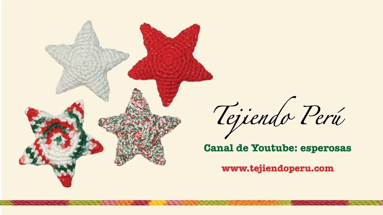 Estrellas de Navidad tejidas a crochet (amigurumi Christmas stars)