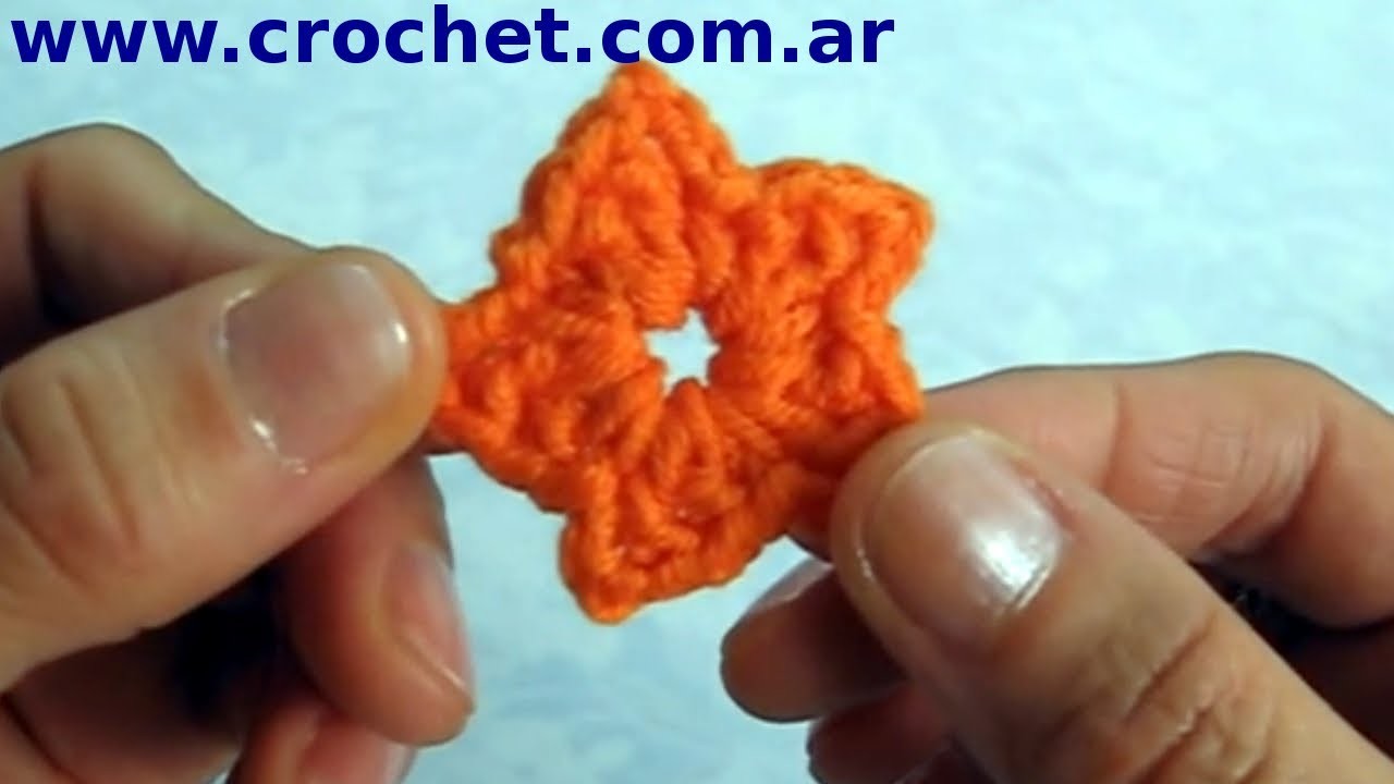 Flor N° 18 en tejido crochet tutorial paso a paso.