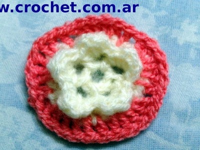 Flor N° 5 en tejido crochet tutorial paso a paso.