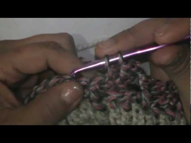 Gorra en punto relieve a crochet parte 4