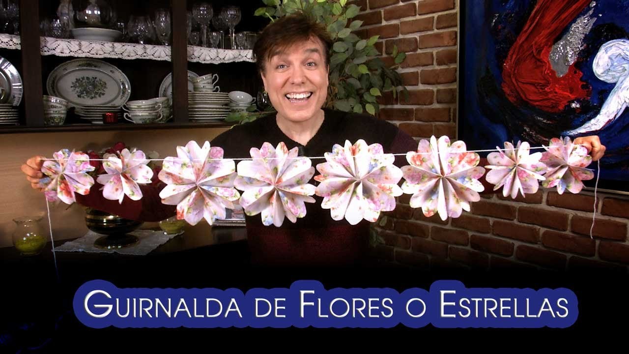 Guirnalda de Flores o Estrellas Origami Facilisimos