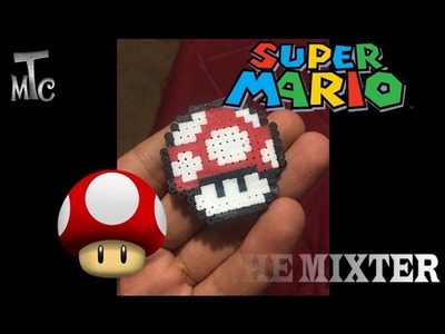Hacer Un Hongo De Hama Beads | Como Hace Un Llavero de Hongo (Super Mario Bros) | The Mixter Games