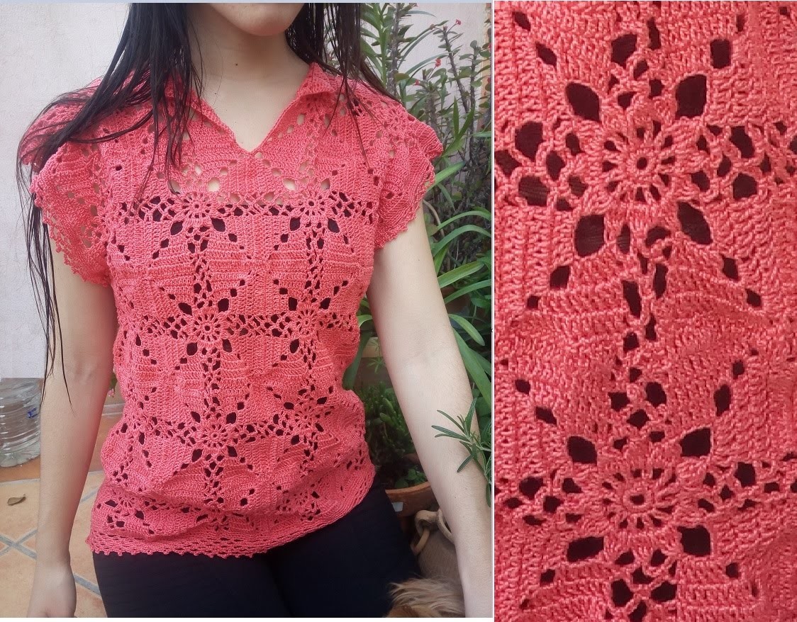 Jersey coral crochet