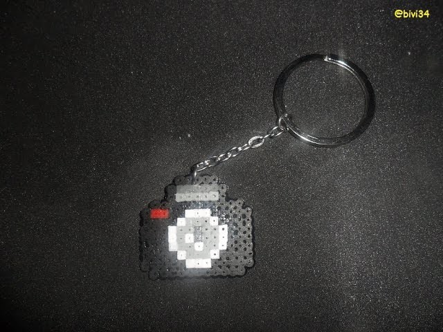 Llavero camara de fotos hama beads mini